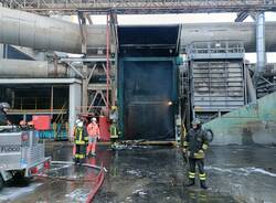 Incendio al cementificio di Comabbio 