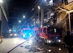 Incendio al cementificio di Comabbio 