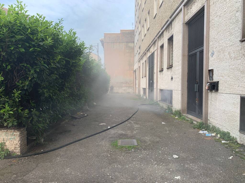 Incendio ex Enel di Busto