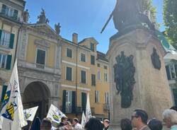 Varese - Salvini e Giorgetti in piazza del Podestà