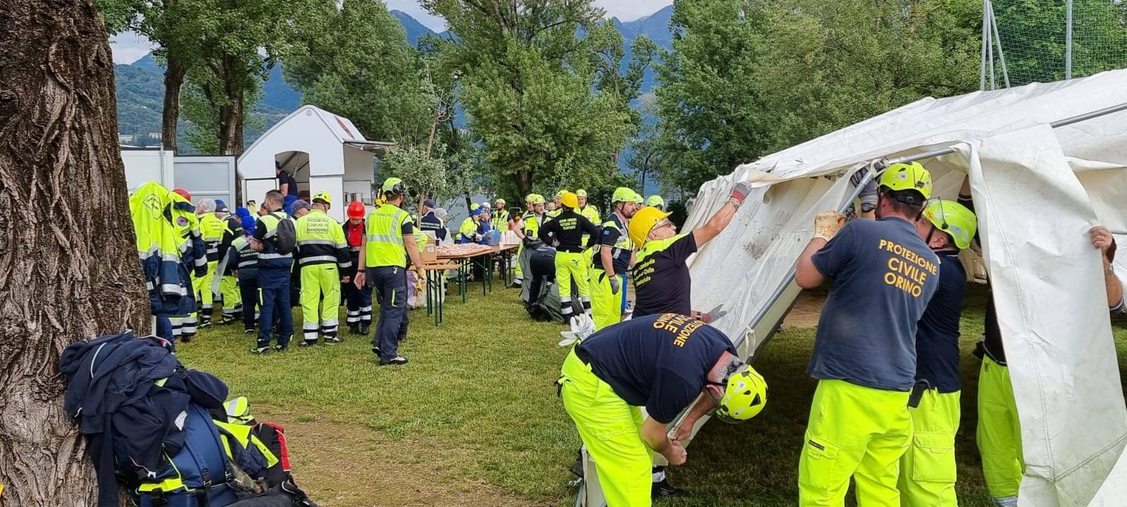 Domenica di addestramento per 300 volontari impegnati a "Maccagno 2024" 