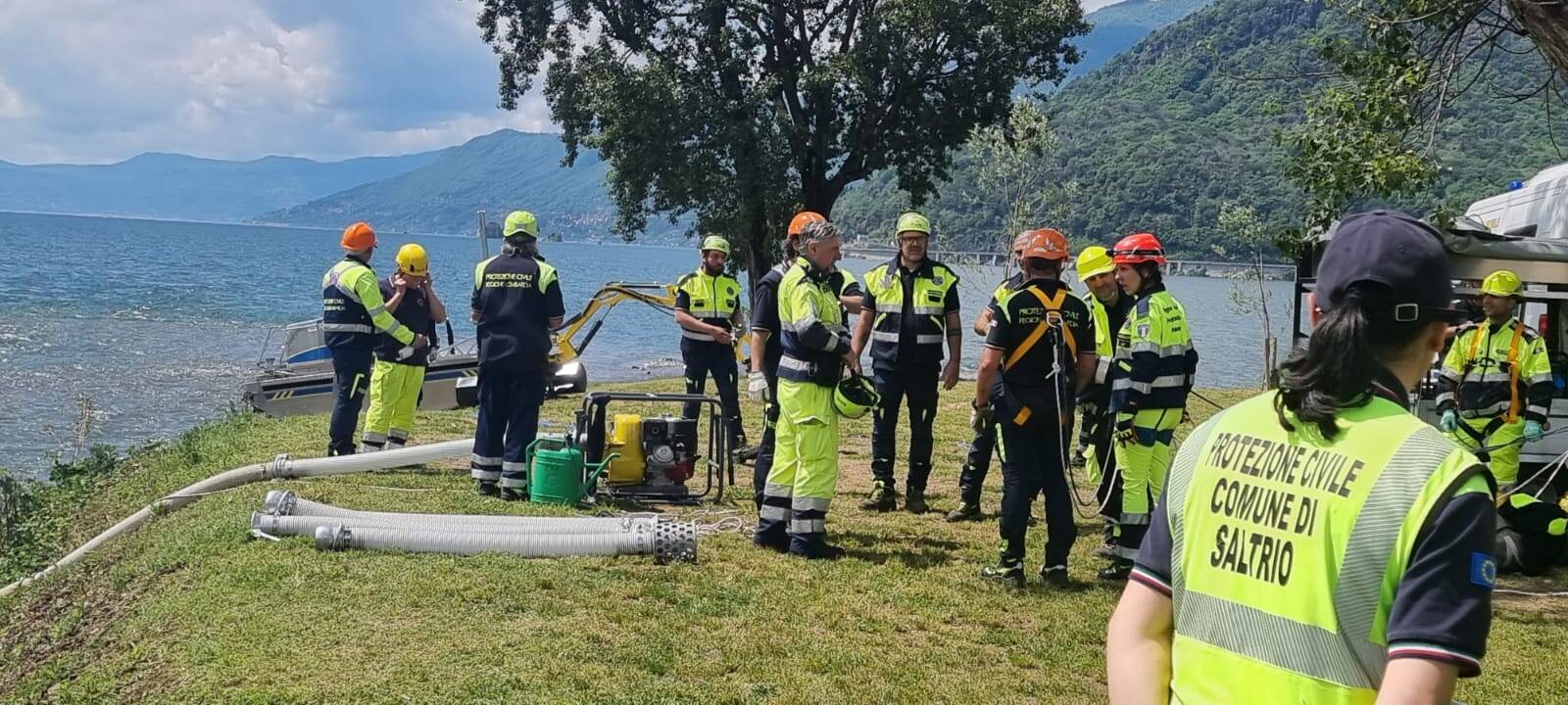 Domenica di addestramento per 300 volontari impegnati a "Maccagno 2024" 