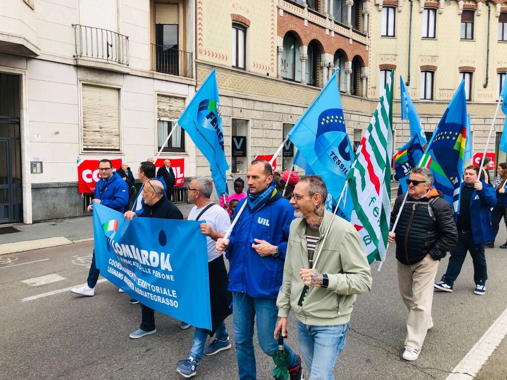 Il corteo del Primo Maggio a Legnano 