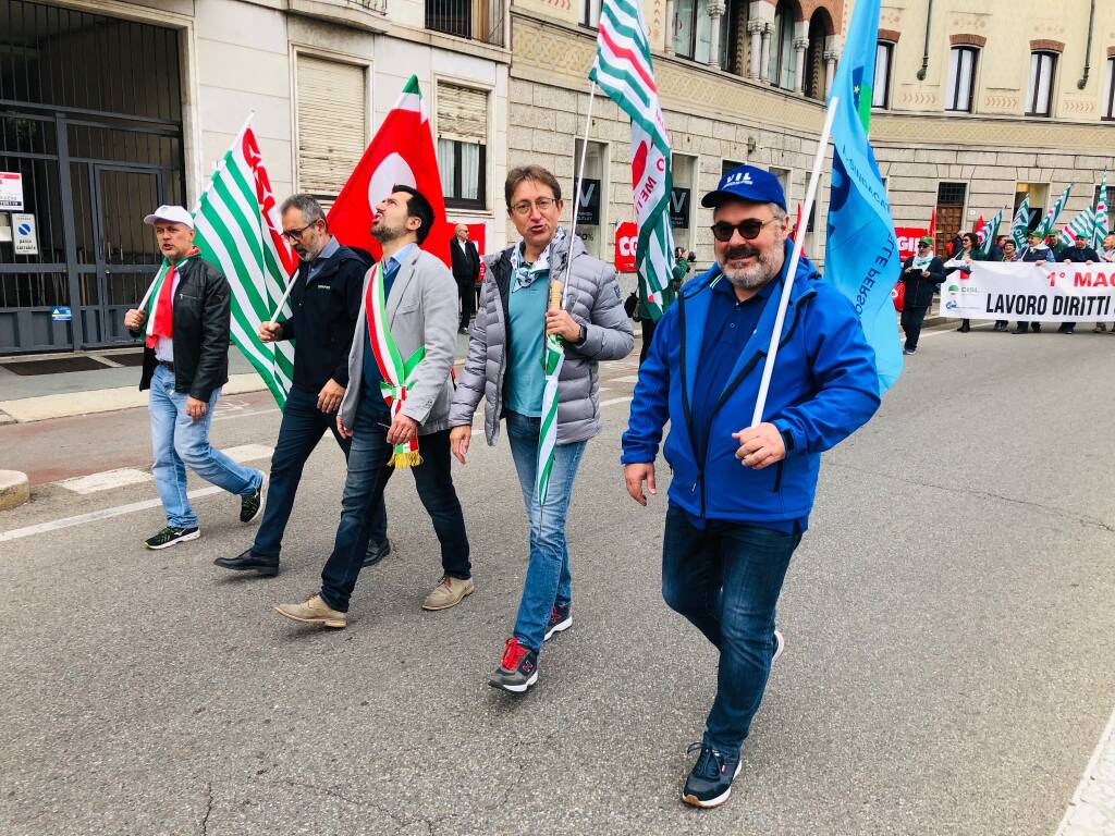 Il corteo del Primo Maggio a Legnano 