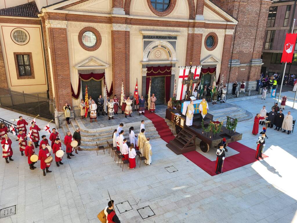 Palio di Legnano 2024: la messa sul Carroccio in piazza San Magno
