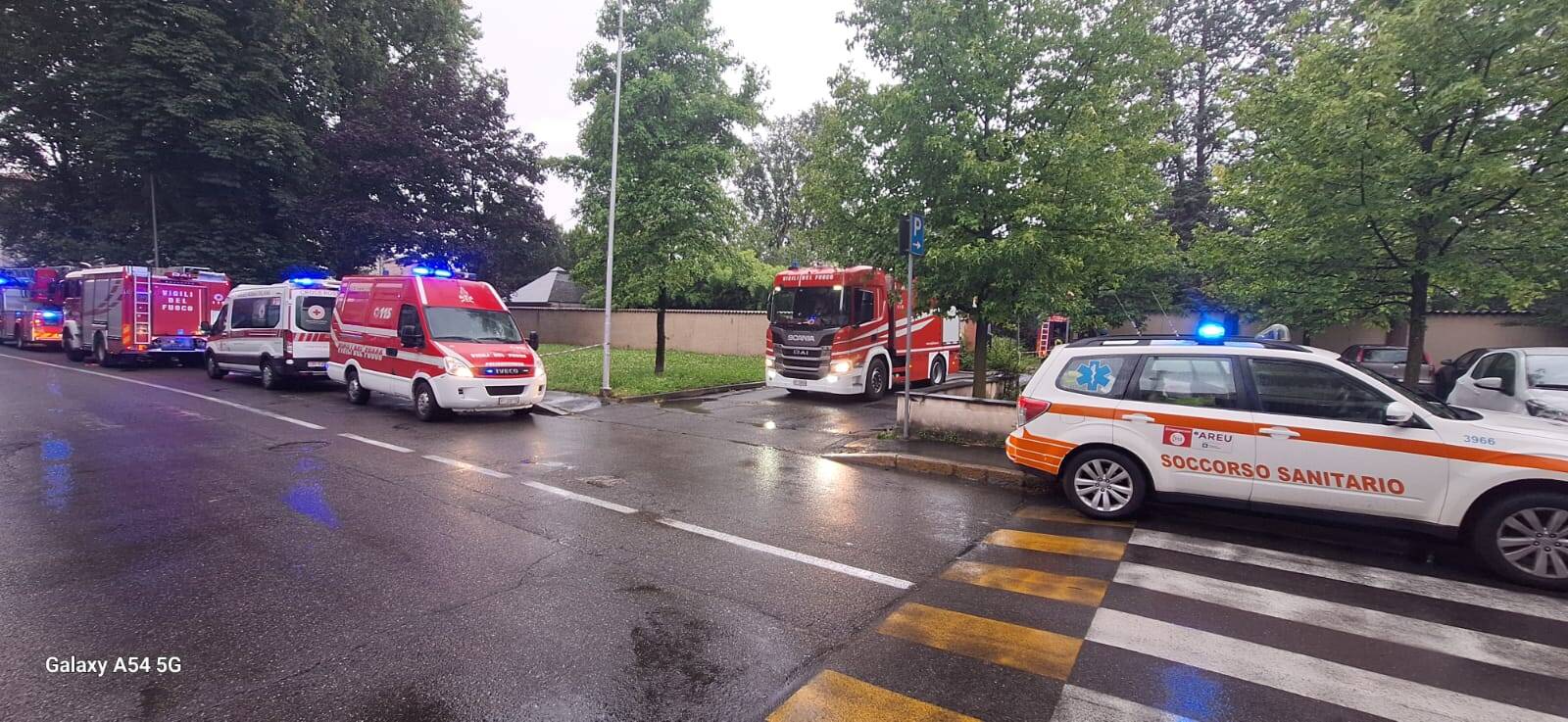 Incendio ex convento di Cerro Maggiore - 23 giugno 