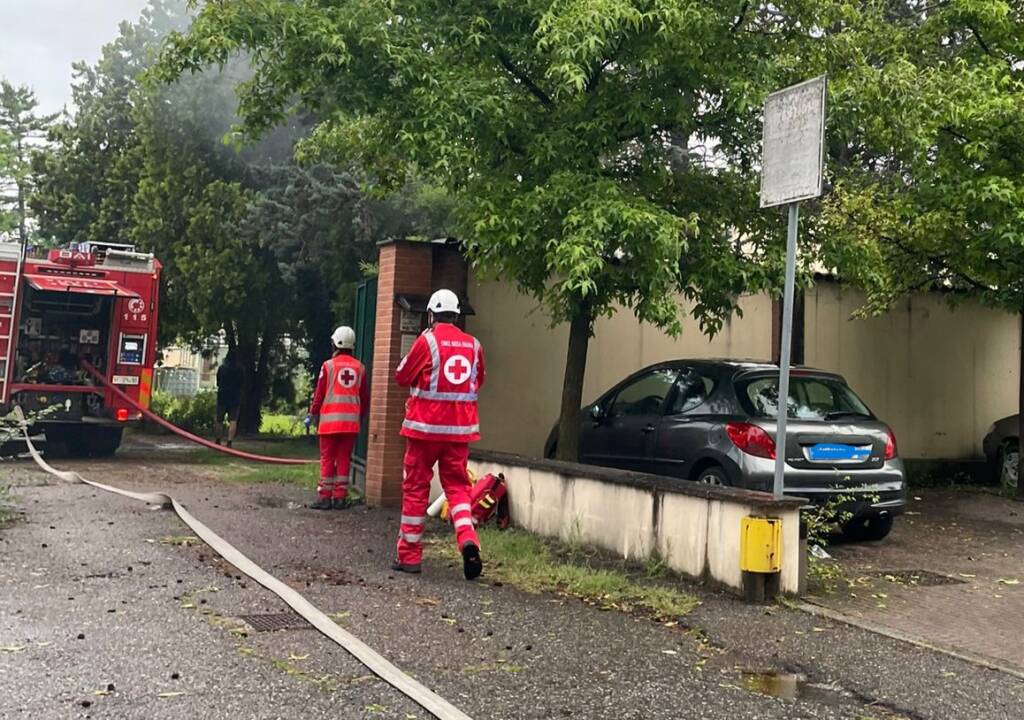 Incendio ex convento di Cerro Maggiore - 23 giugno 