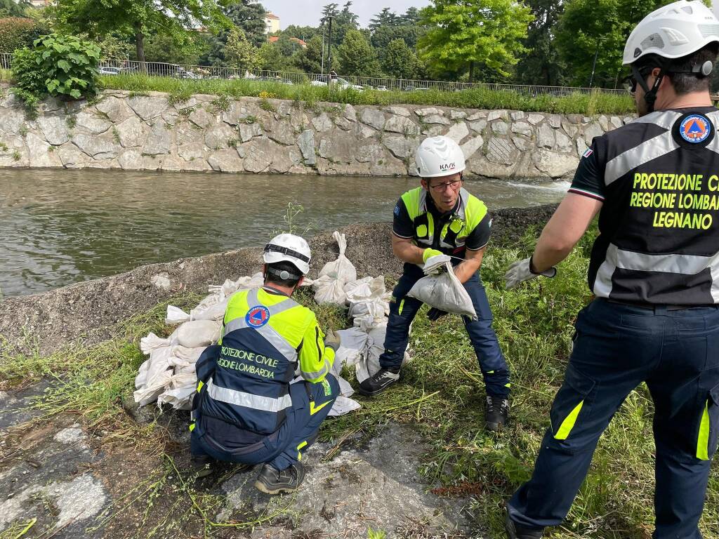 Protezione Civile Legnano, esercitazione lungo l'Olona