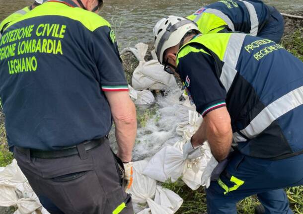 Protezione Civile Legnano, esercitazione lungo l'Olona