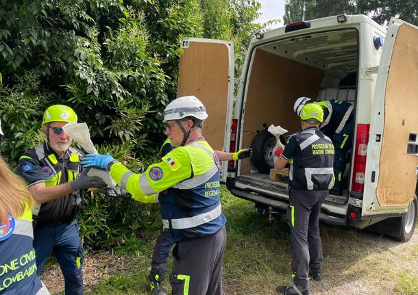 Protezione Civile Legnano, esercitazione lungo l'Olona