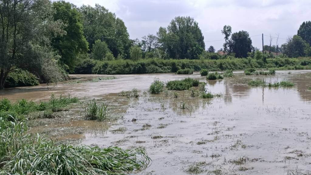 Fiume Olona dopo i temporali del 7 luglio 