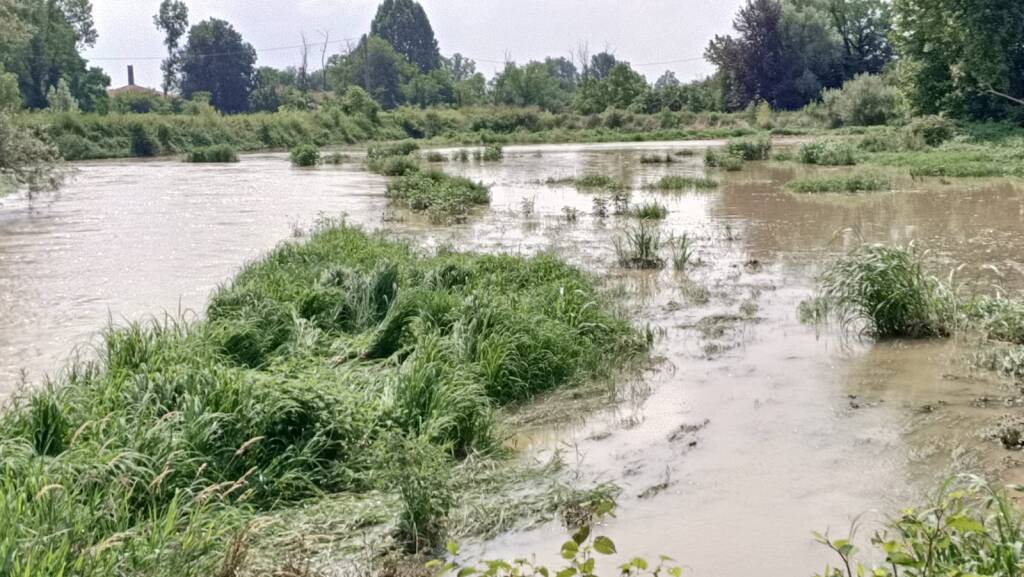 Fiume Olona dopo i temporali del 7 luglio 