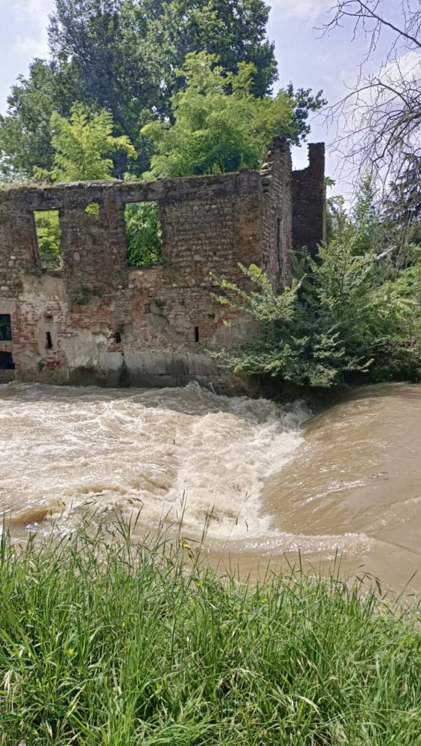 Fiume Olona dopo i temporali del 7 luglio 