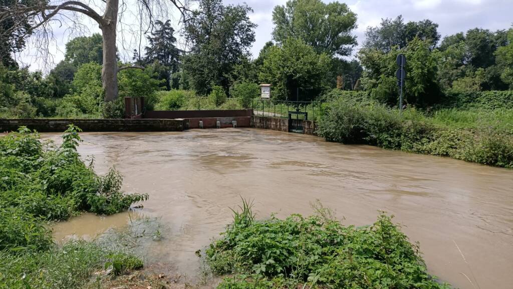 Fiume Olona dopo i temporali del 7 luglio 