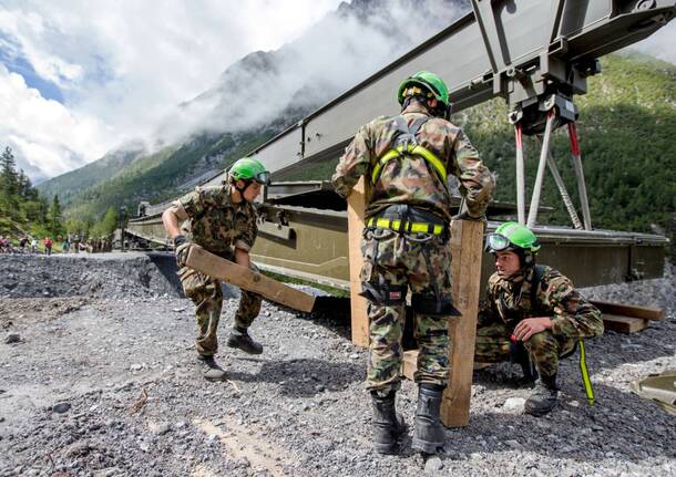 ponte maltempo esercito svizzero