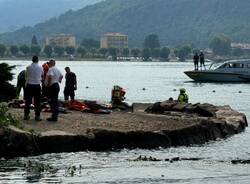 Porto Ceresio - Soccorsi alla spiaggia della Fiammetta