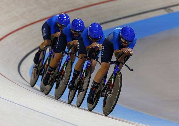 ciclismo olimpiadi quartetto italia | foto Sprint Agency