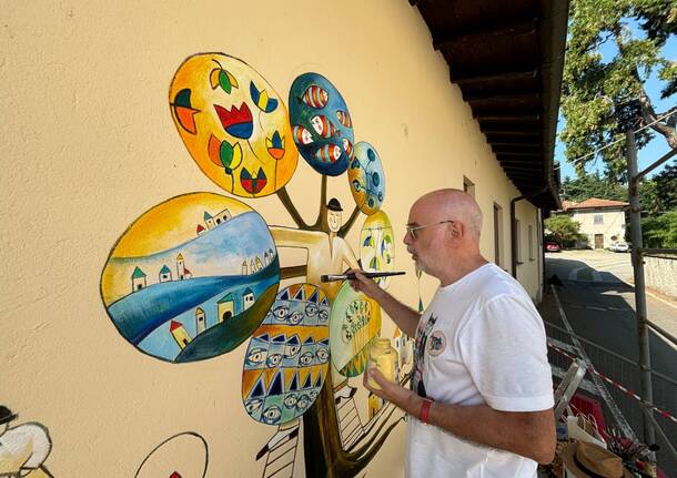 Il nuovo murales di Chicco Colombo a Cazzago Brabbia