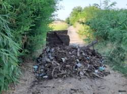 Rifiuti abbandonati in via del Seprio a Garbatola