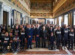 cerimonia riconsegna bandiera olimpiadi 2024 mattarella