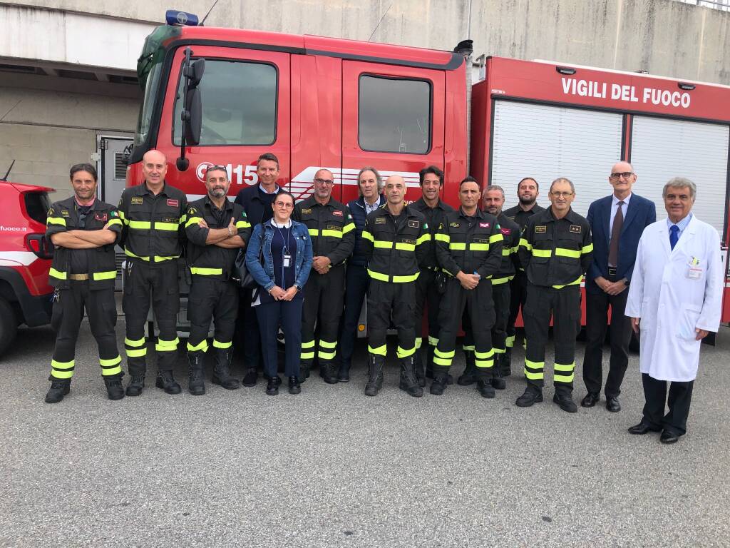 Vigili del Fuoco di Legnano all’Ospedale di Legnano per studiare la sicurezza 