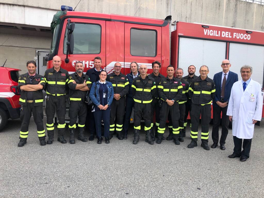 Vigili del Fuoco di Legnano all’Ospedale di Legnano per studiare la sicurezza 