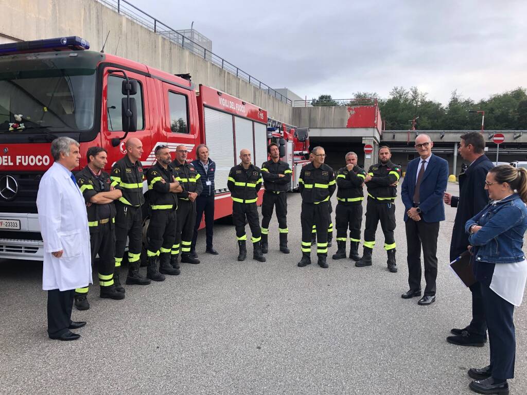 Vigili del Fuoco di Legnano all’Ospedale di Legnano per studiare la sicurezza 