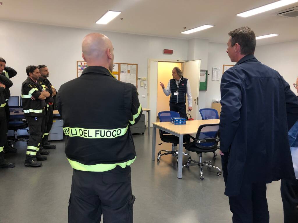 Vigili del Fuoco di Legnano all’Ospedale di Legnano per studiare la sicurezza 