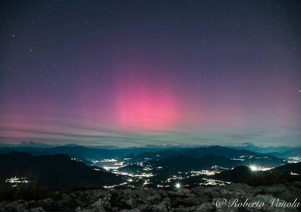 L’aurora boreale sui cieli del Varesotto