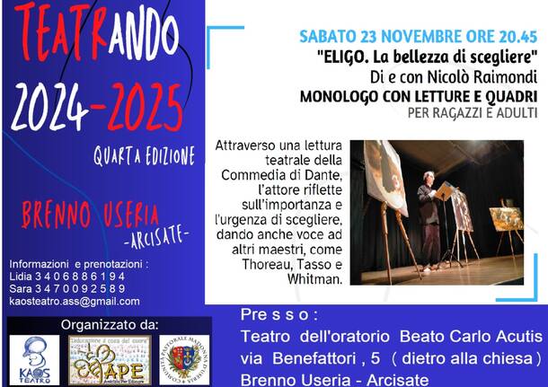 Teatro a Brenno SABATO 23 NOVEMBRE ORE 20.45