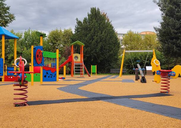 Un’area giochi inclusiva nel parco di Villa Recalcati a Varese