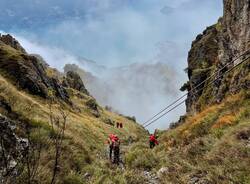 Soccorso alpino Varese Cnsas Esercitazione alla Grona