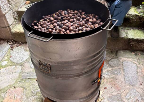 Successo per la castagnata al Sacro Monte per accendere le lucine