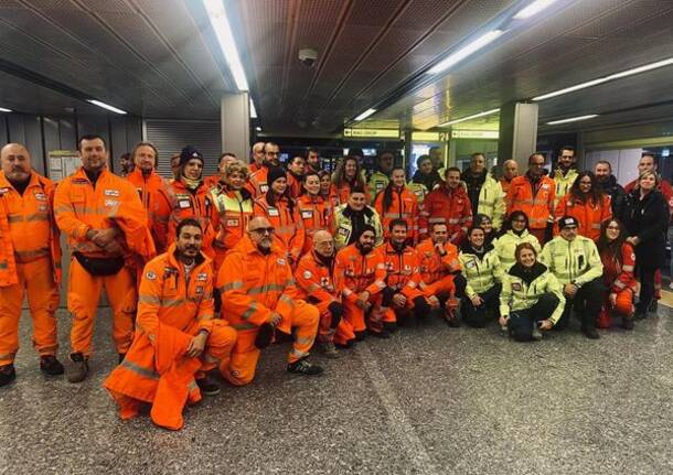 All’esercitazione all’aeroporto di Malpensa la Croce Bianca di Legnano