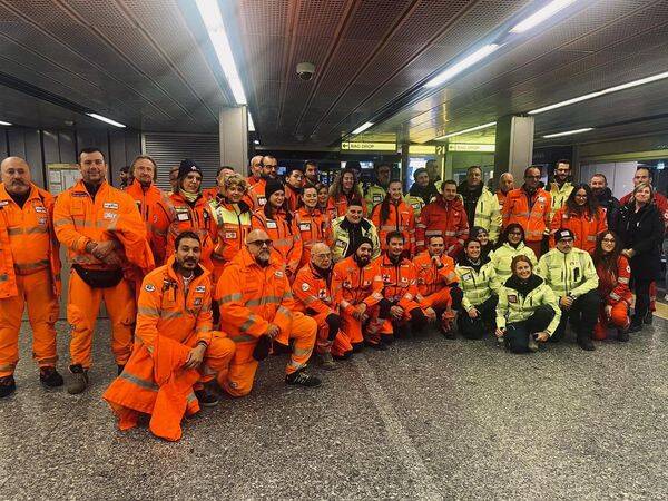 All'esercitazione all'aeroporto di Malpensa la Croce Bianca di Legnano