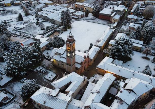 Azzate con la neve novembre 2024