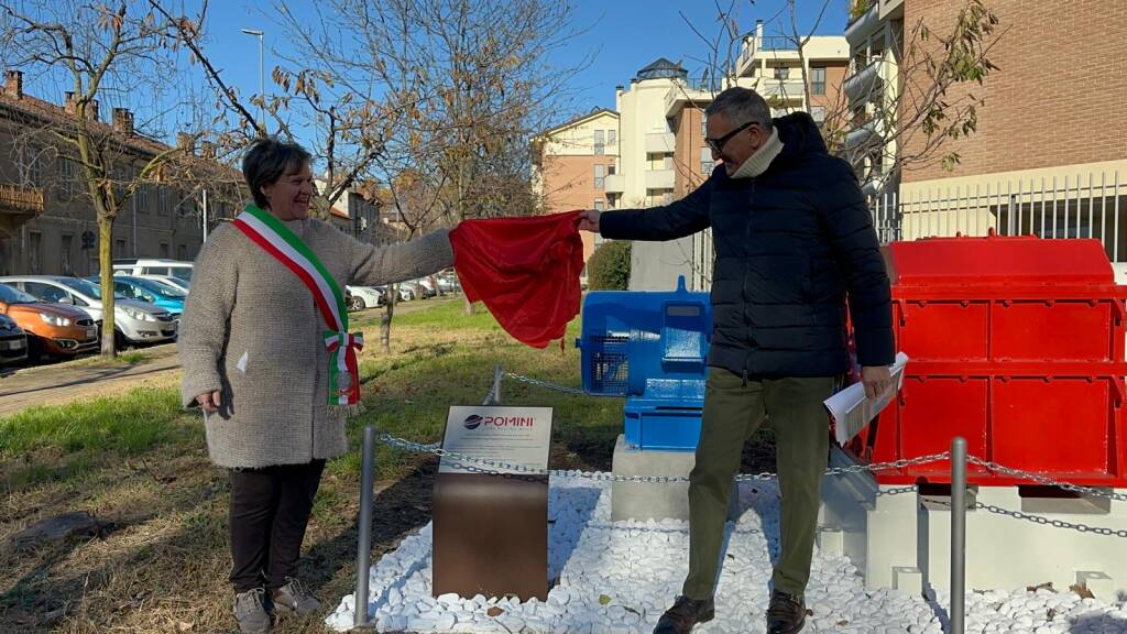 Cerimonia di scoprimento targhe macchinari Pomini a Castellanza