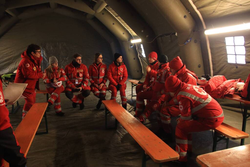 Esercitazione Croce Rossa al Campo dei Fiori