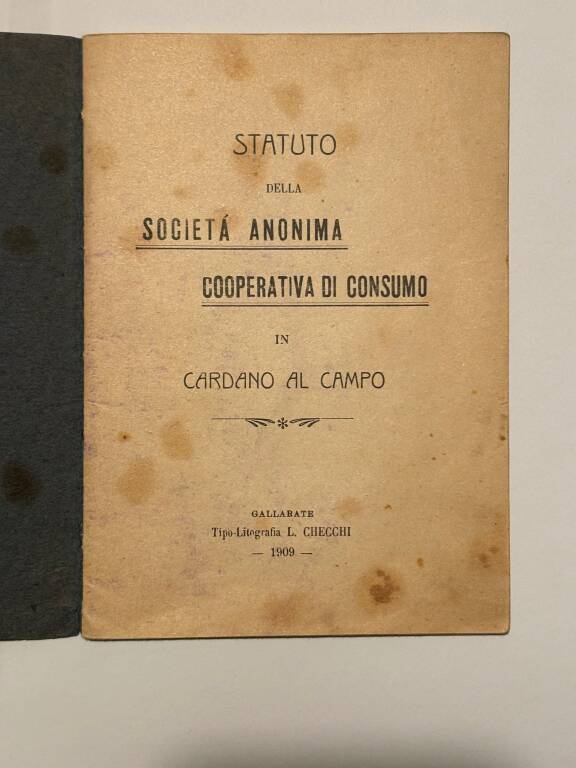 Il fondo archivistico alla Casa del Popolo di Cardano 