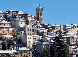 Il sacro Monte imbiancato dalla prima neve