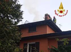 Incendio Laveno Mombello Vigili del Fuoco 