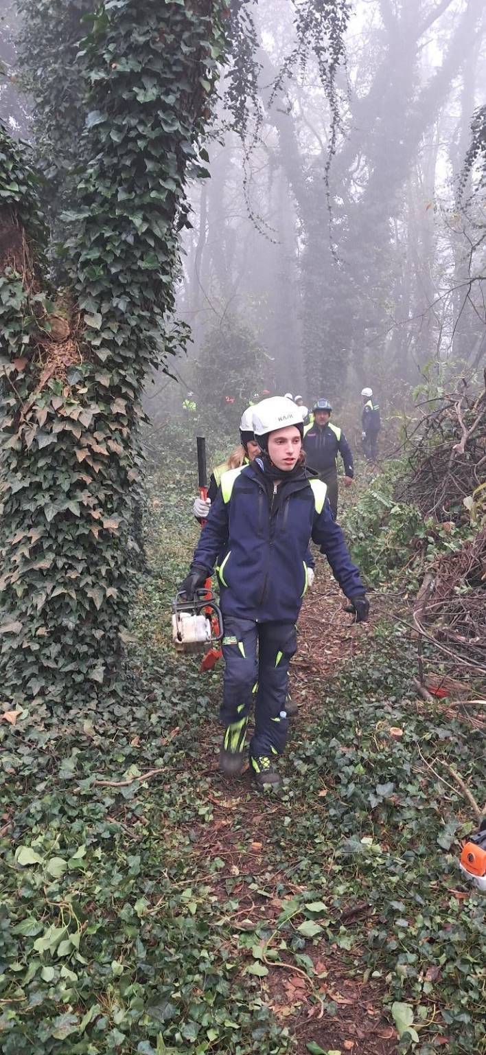 Maxi esercitazione di Protezione Civile, a Parabiago volontari all'opera per il taglio boschivo