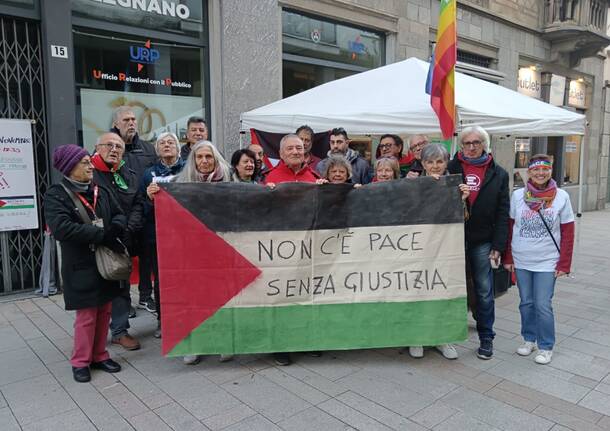 Presidio pro Palestina in centro a Legnano 