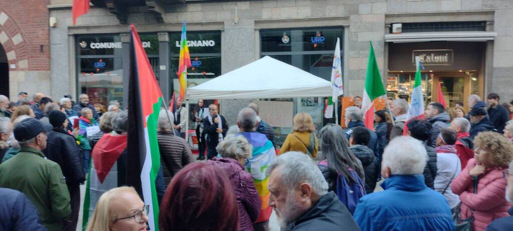 Presidio pro Palestina in centro a Legnano 