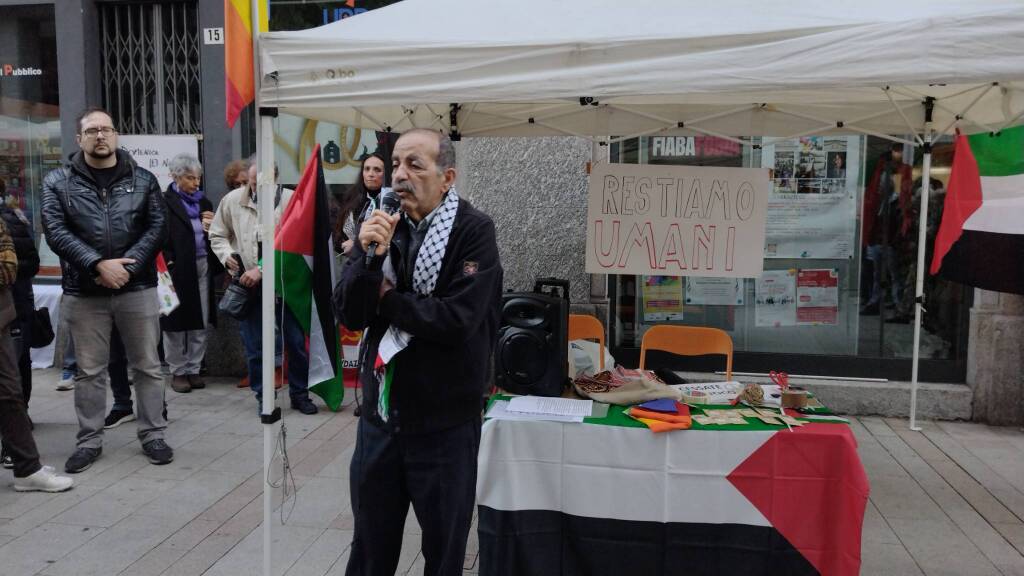 Presidio pro Palestina in centro a Legnano 