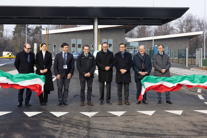 L'inaugurazione del nuovo parcheggio per camion alla cargo city Malpensa