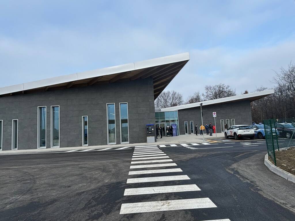 L'inaugurazione del nuovo parcheggio per camion alla cargo city Malpensa