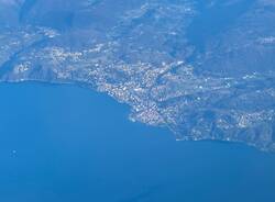 Luino lago maggiore  dall’aereo