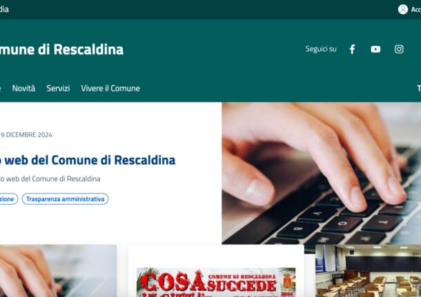 nuovo sito internet comune di rescaldina