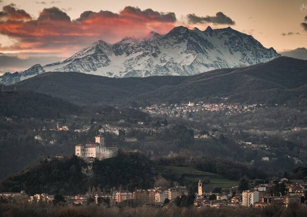 panorama da taino rocca monte rosa - luca lari